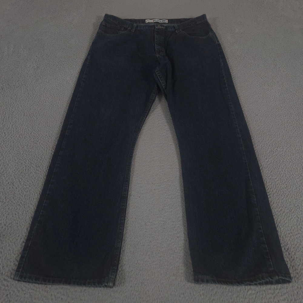 Bailey's Point Jeans Mens 38x32 Dark Wash Relaxed Bootcut Denim 5-Pocket Y2K